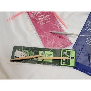 Lot of 3 Circular Knitting Needles, 16", Size 10.5